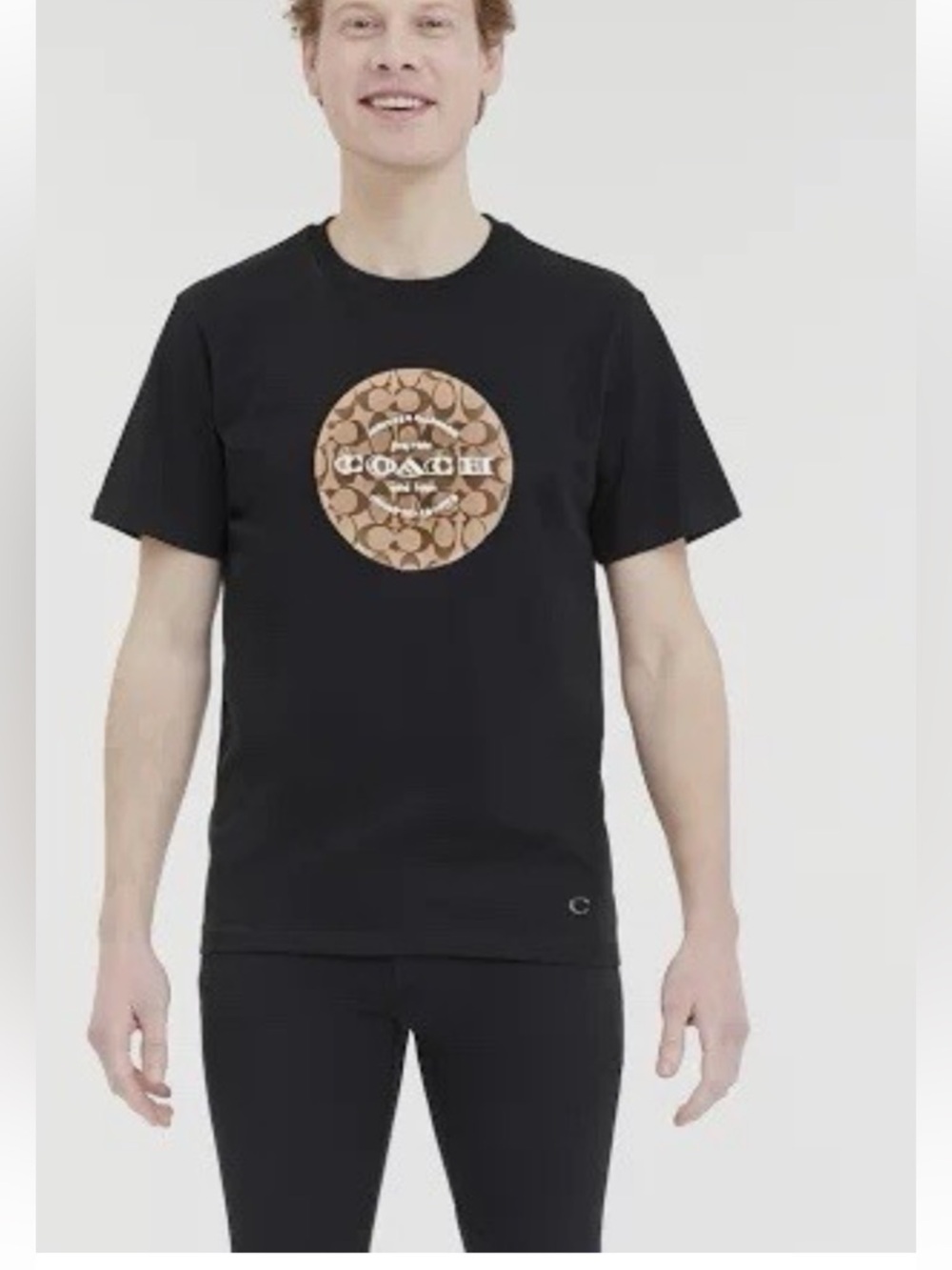 BNWT Coach House Of Leather Logo Black Signature T Shirt